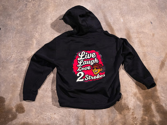 Adults live laugh love 2 strokes hoodies